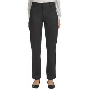 DKNY Jeans Women's XL Zip Ponte Pants Slim Straight Leg Stretch Charcoal Gray